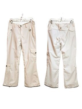 Millennium Three White Insulated Cargo Ski Snowboard Pants Medium